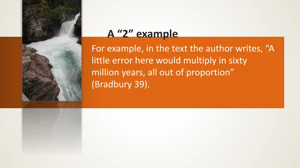 a 2 example for example in the text the author