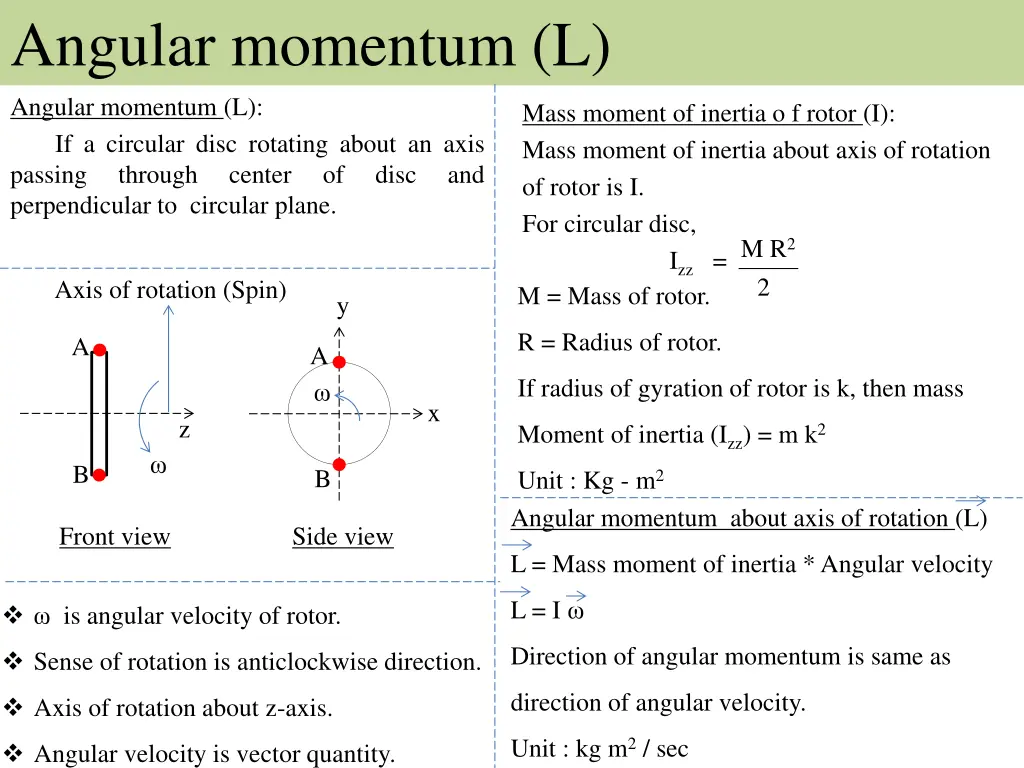 angular momentum l angular momentum