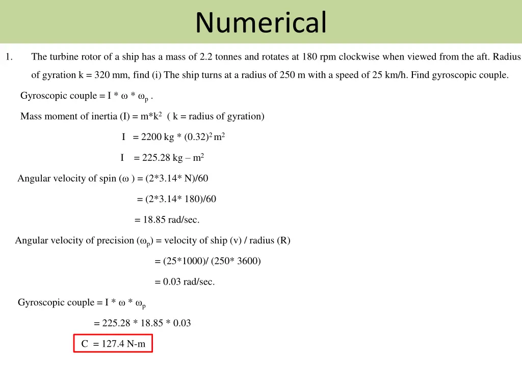 numerical 1