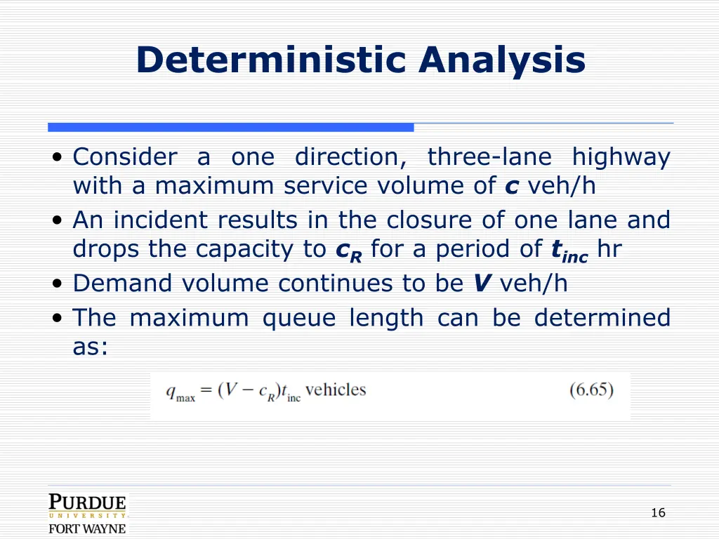 deterministic analysis