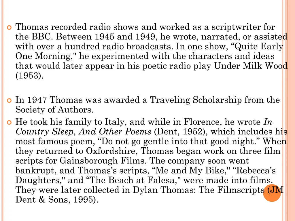 thomas recorded radio shows and worked