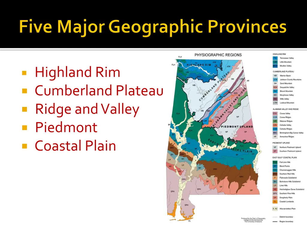 highland rim cumberland plateau ridge and valley