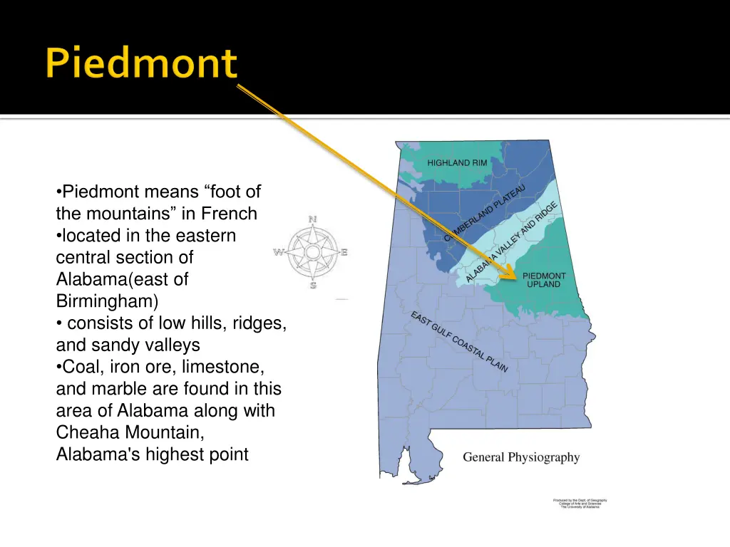 piedmont means foot of the mountains in french