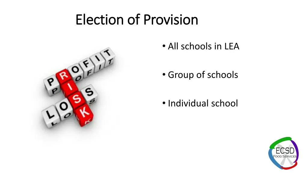 election of provision election of provision