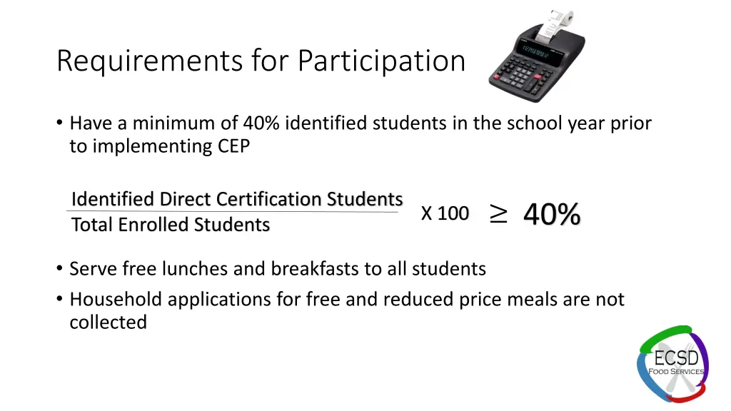 requirements for participation