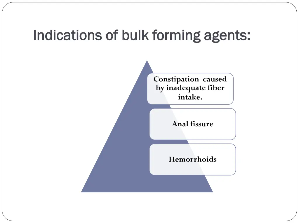 indications of bulk forming agents indications