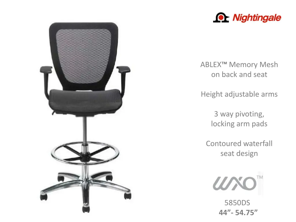 ablex memory mesh on back and seat