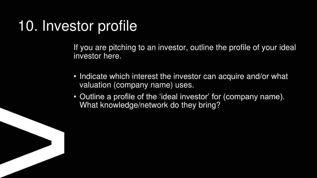 10 investor profile