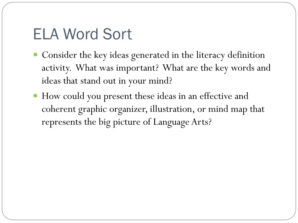 ela word sort