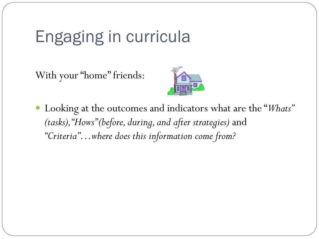 engaging in curricula