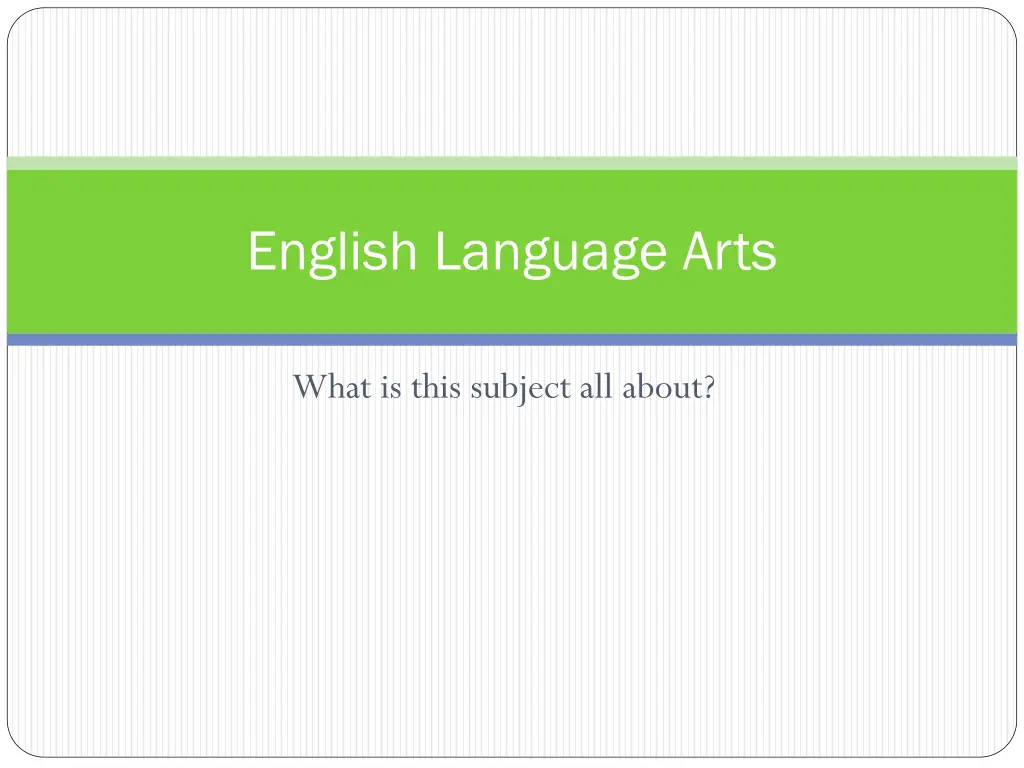 english language arts