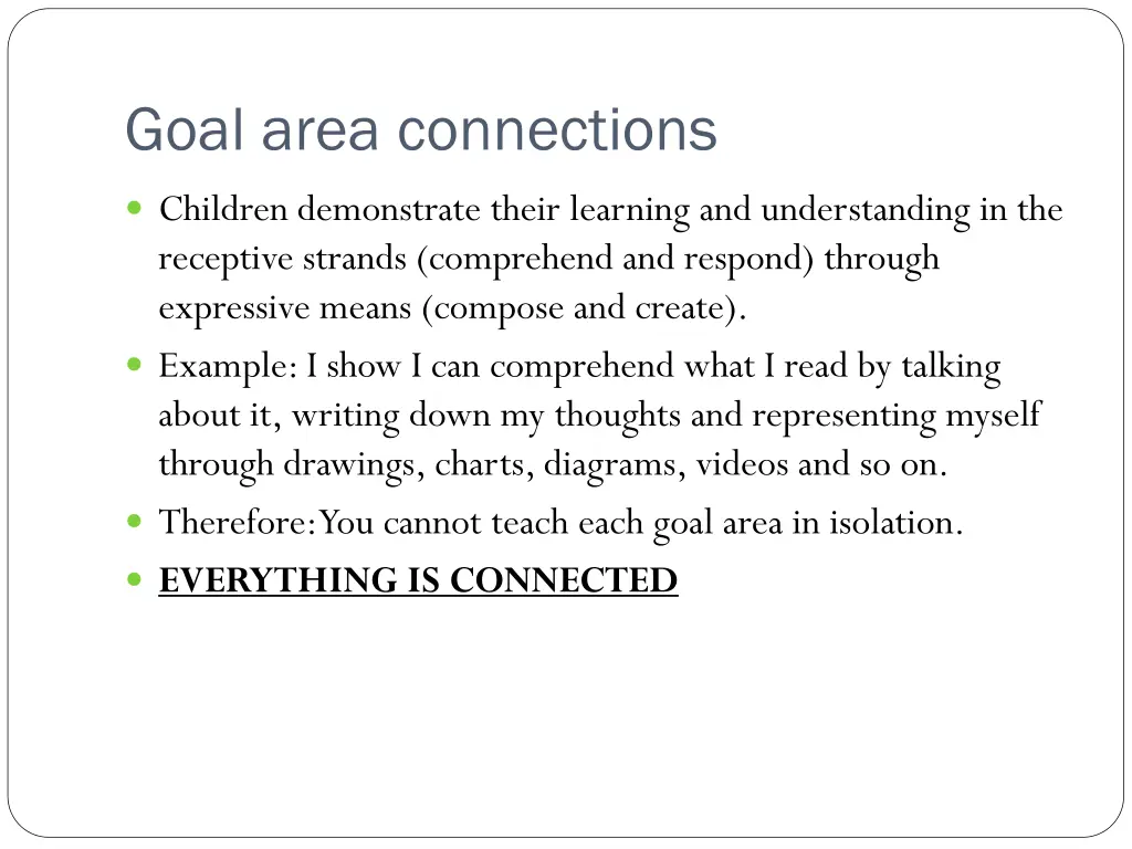 goal area connections