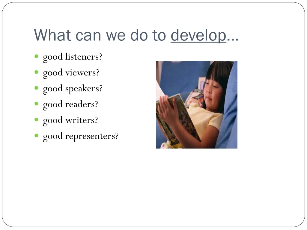 what can we do to develop