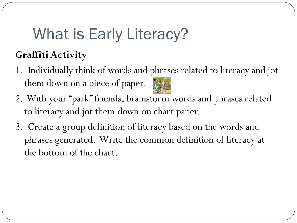 what is early literacy