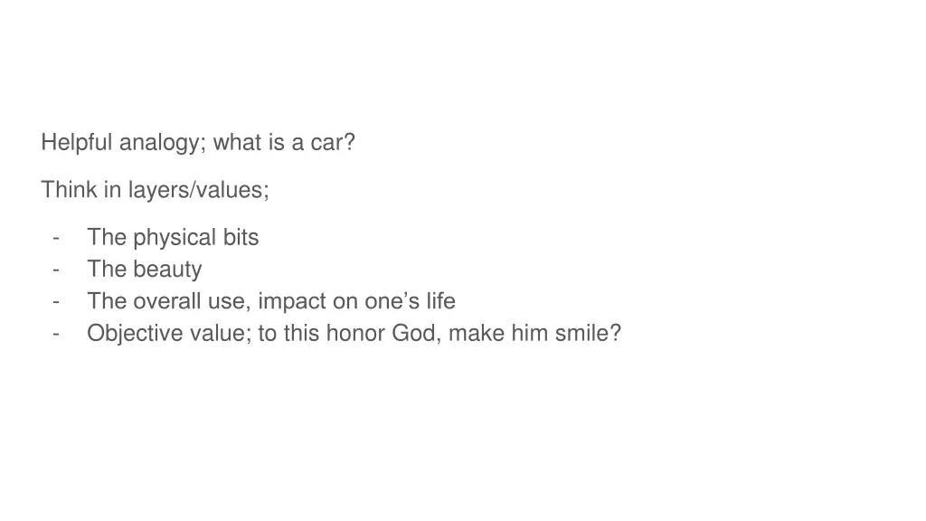 helpful analogy what is a car