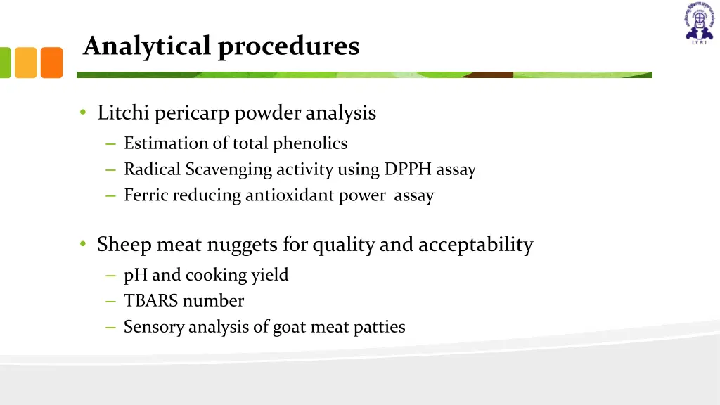 analytical procedures