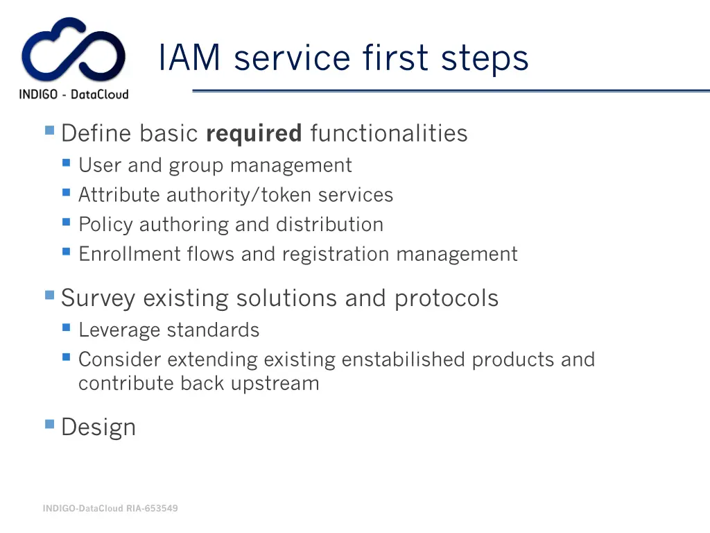 iam service first steps