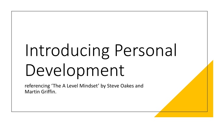 introducing personal development