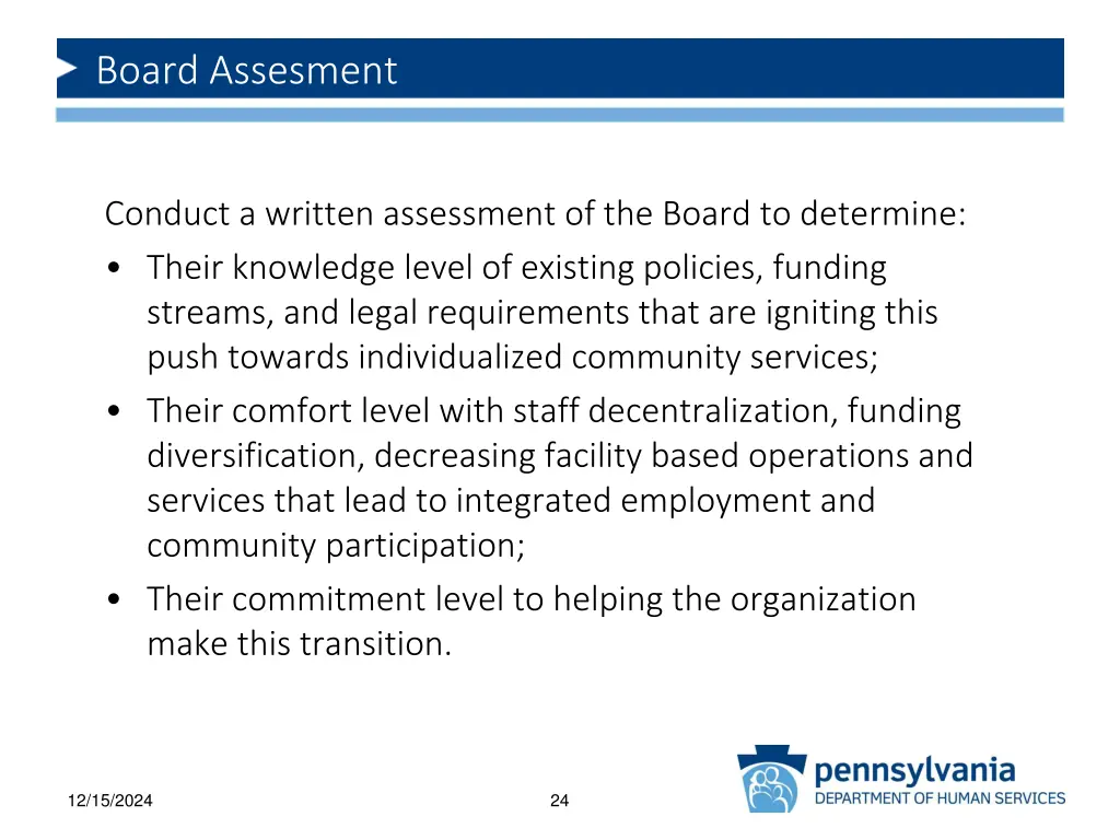 board assesment