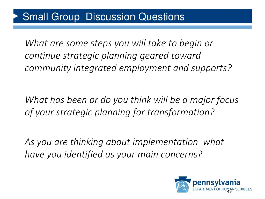 small group discussion questions 1