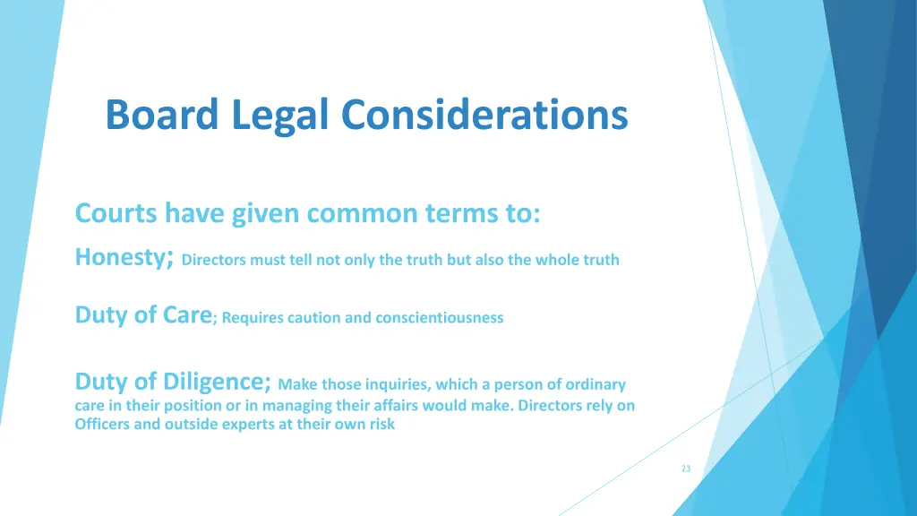 board legal considerations 1