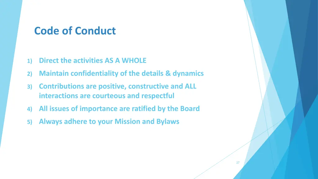 code of conduct