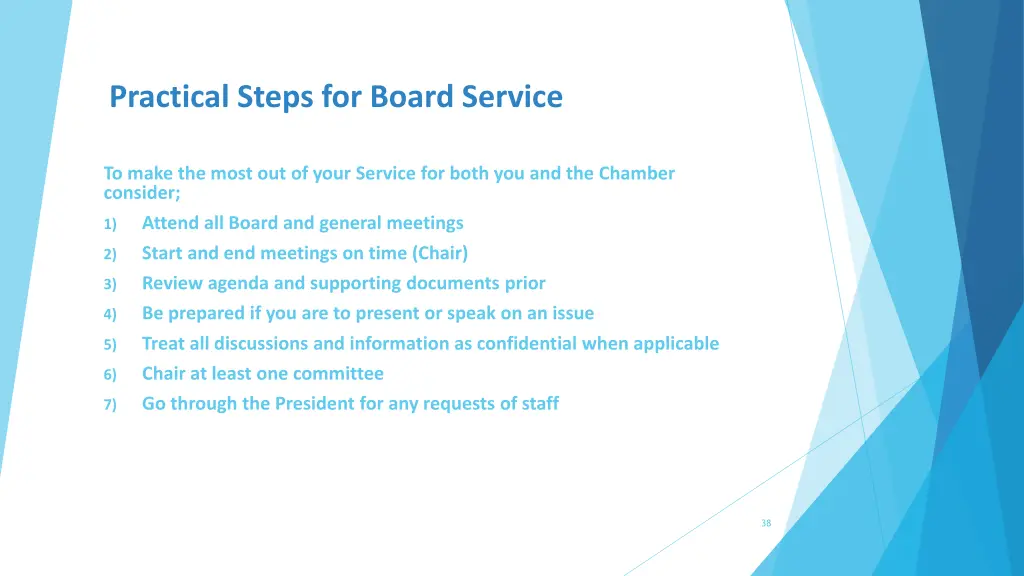 practical steps for board service