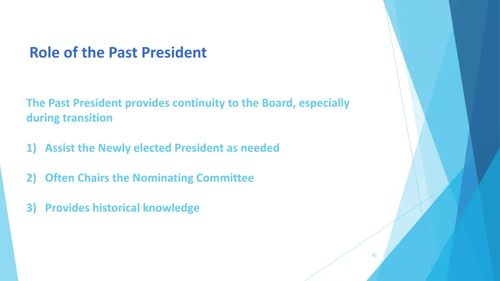 role of the past president