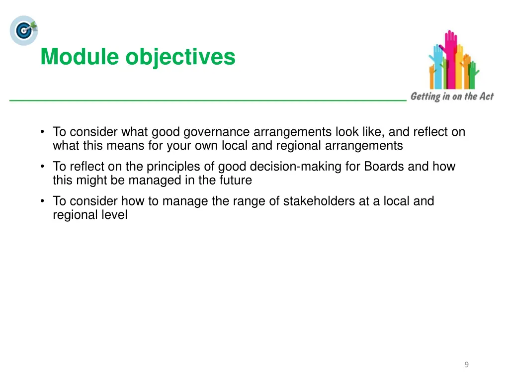 module objectives