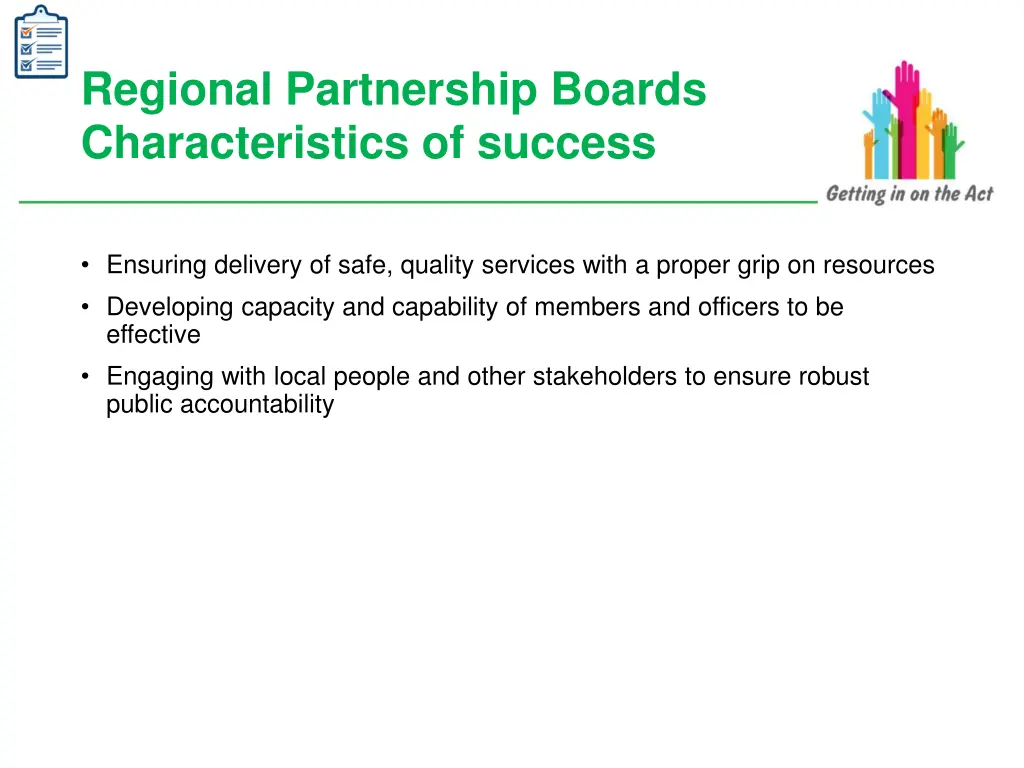 regional partnership boards characteristics 1