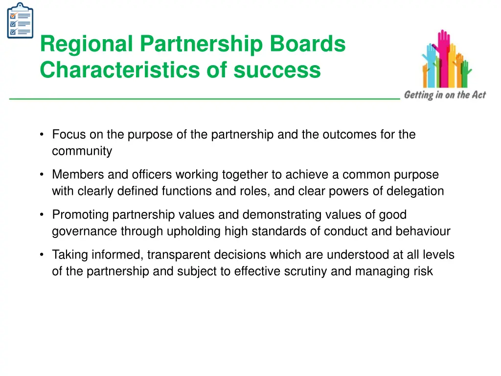 regional partnership boards characteristics