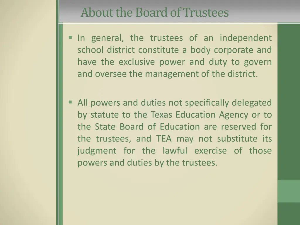 about the board of trustees