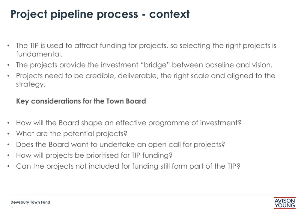 project pipeline process context