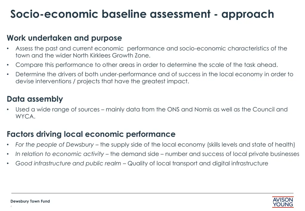 socio economic baseline assessment approach