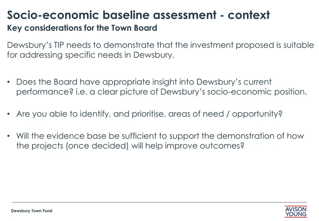 socio economic baseline assessment context