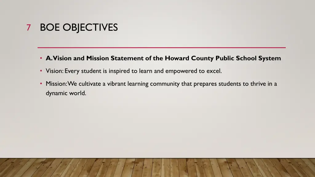 boe objectives