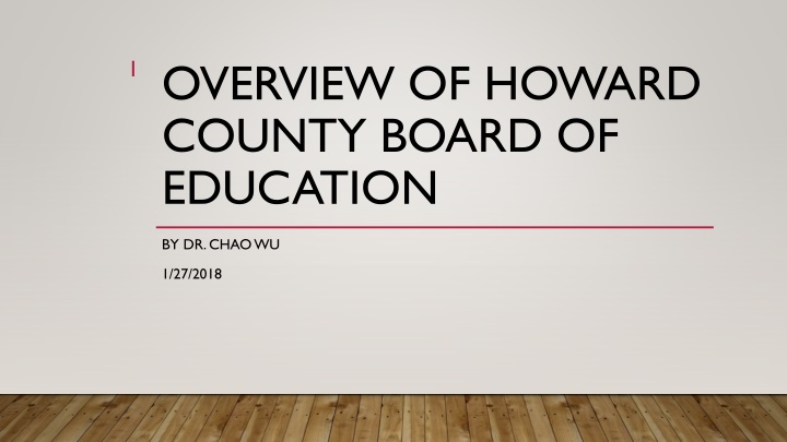 overview of howard county board of education