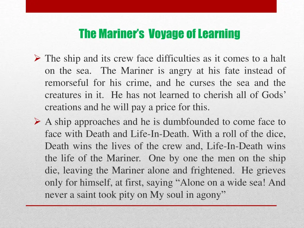 the mariner s voyage of learning 1