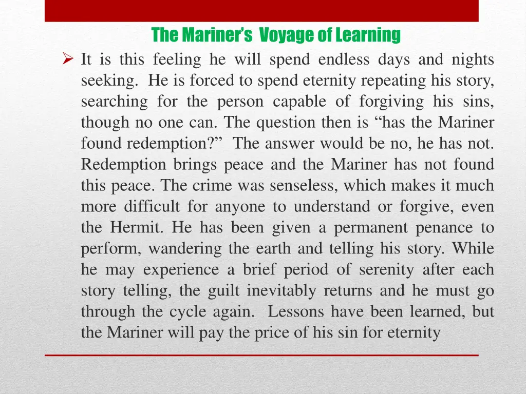 the mariner s voyage of learning it is this