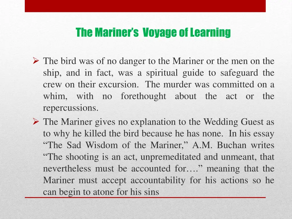 the mariner s voyage of learning