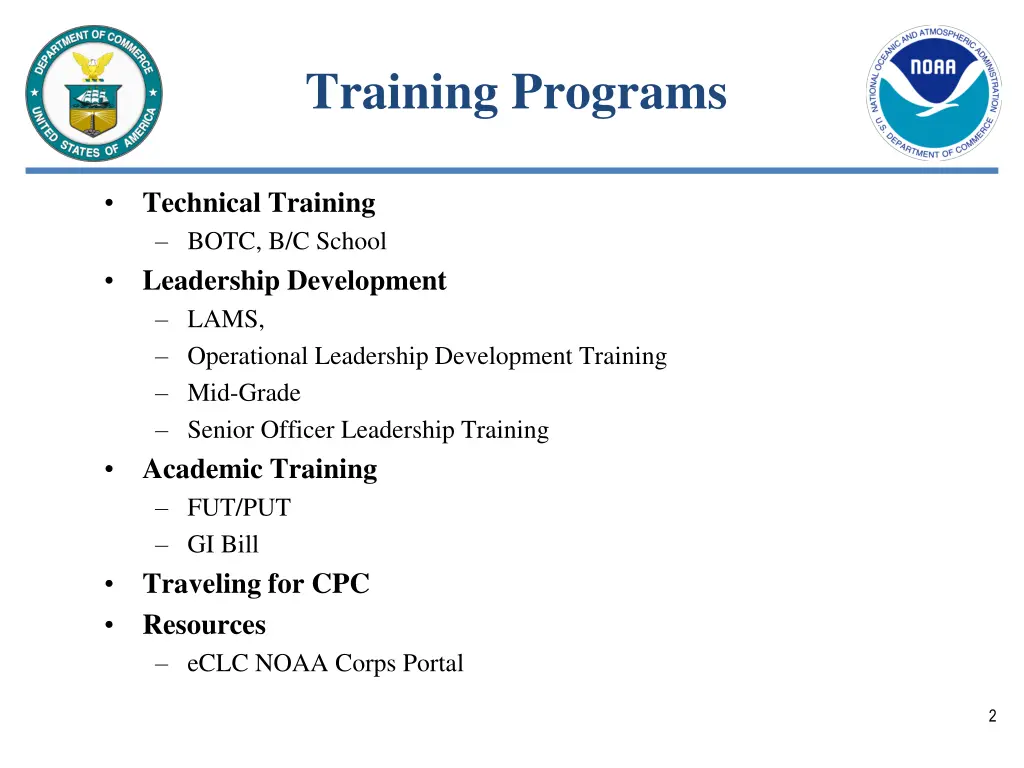 training programs