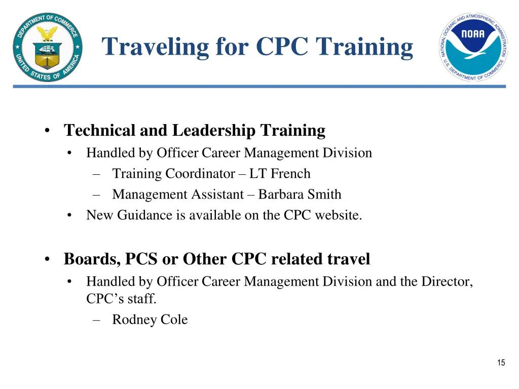 traveling for cpc training