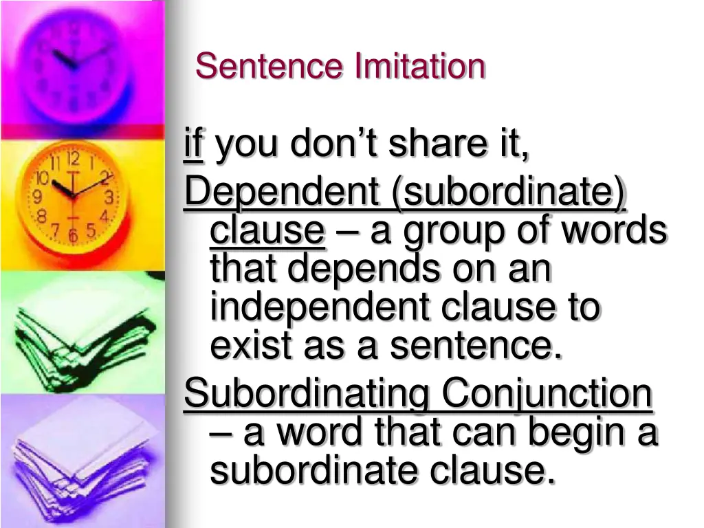 sentence imitation 1