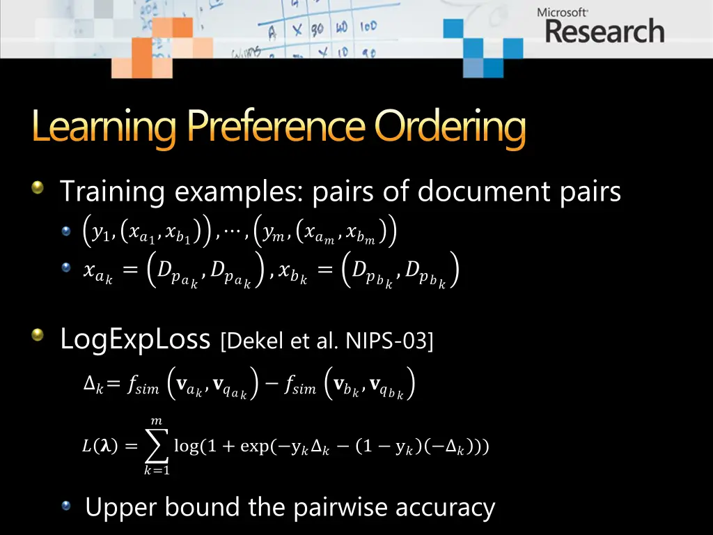 learning preference ordering