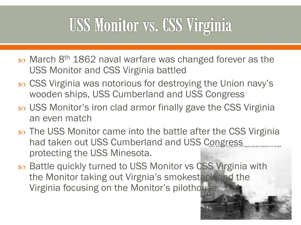 uss monitor vs css virginia