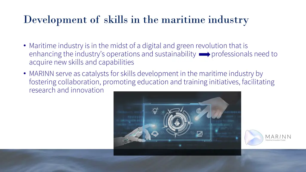 development of skills in the maritime industry