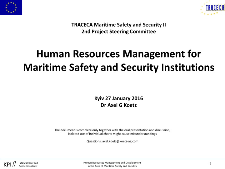 traceca maritime safety and security