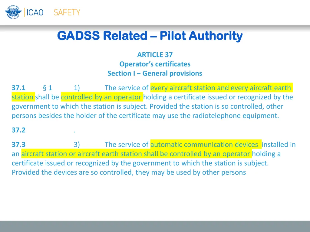 gadss related gadss related pilot authority