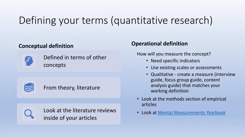 defining your terms quantitative research