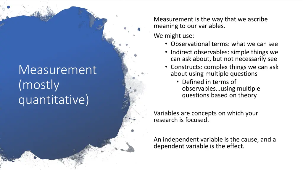 measurement is the way that we ascribe meaning